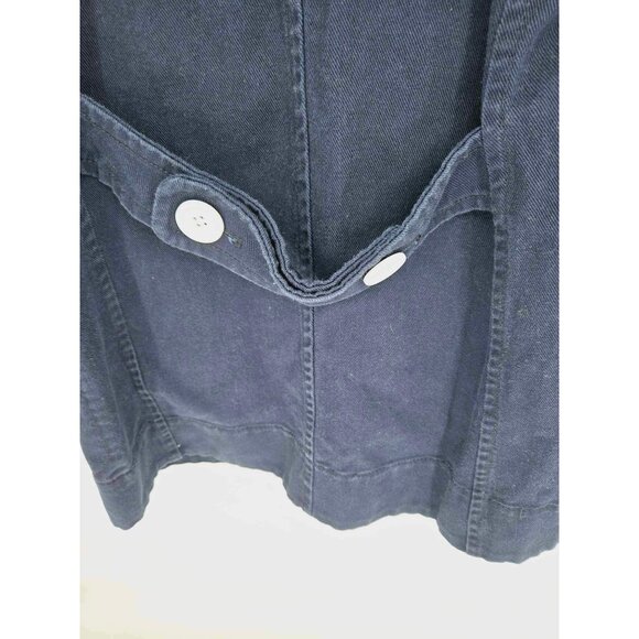 J. Crew Navy 100% Cotton Peacoat Style Blue Double Breasted Jacket Size 4 - Picture 12 of 14